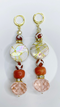 ZULA ( CORAL & PALE PINK SHELL EARRINGS)