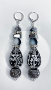 KING ( BLACK, SILVER & METALLIC EARRINGS)