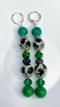 NAJIA ( GREEN & GIRAFFE PRINT EARRINGS )