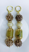 NEFERTITI ( BROWN & CARMEL CYLINDER EARRINGS)